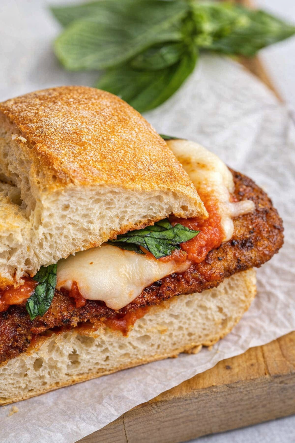 Sandwich de pollo parmesano 