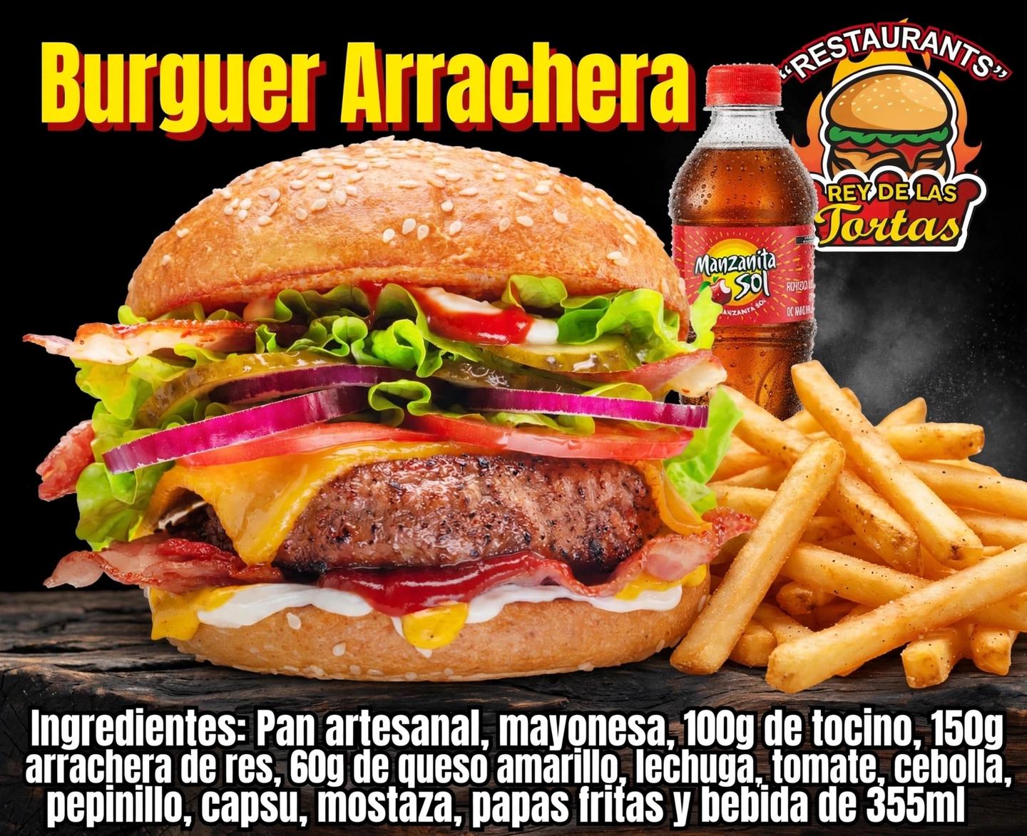 Burguer Arrachera Combo 