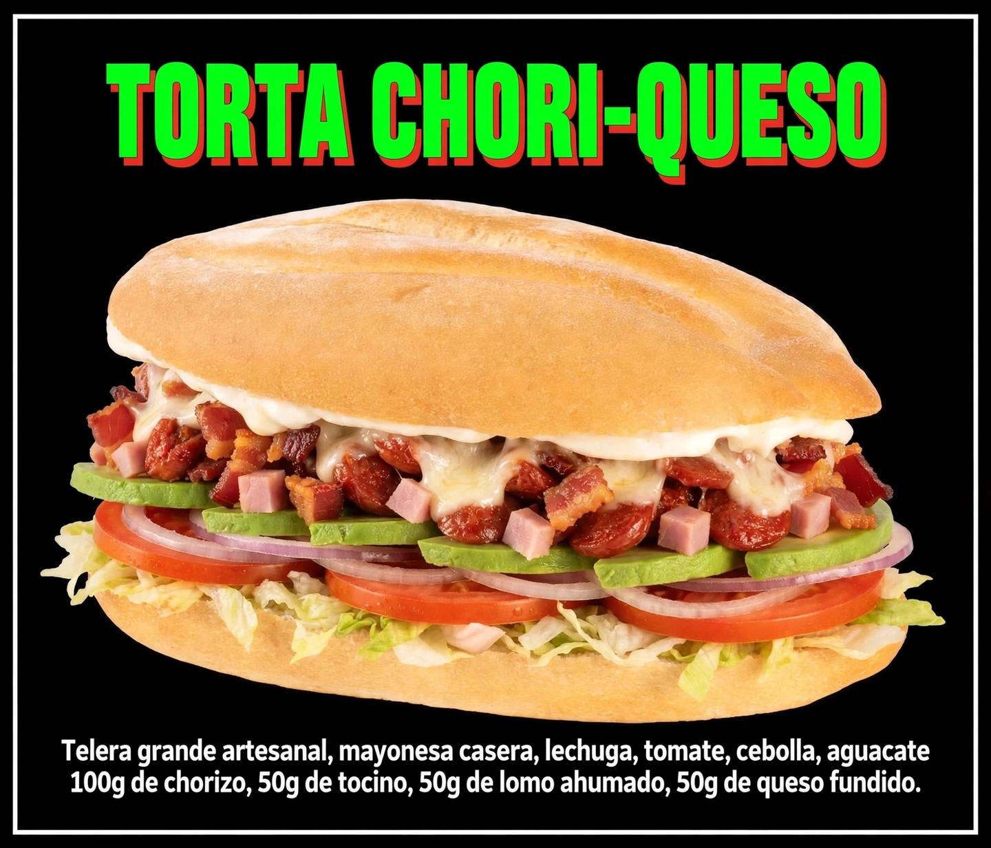 TORTA CHORI-QUESO CON PAPAS FRITAS 