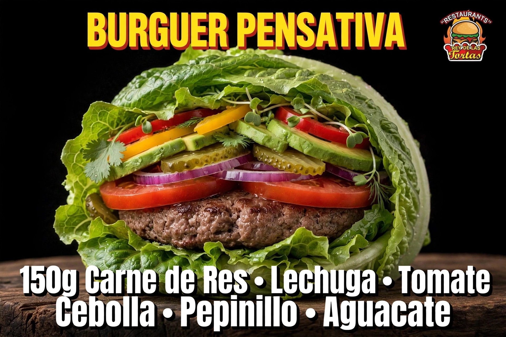 Burguer Pensativa Con Papas Fritas 