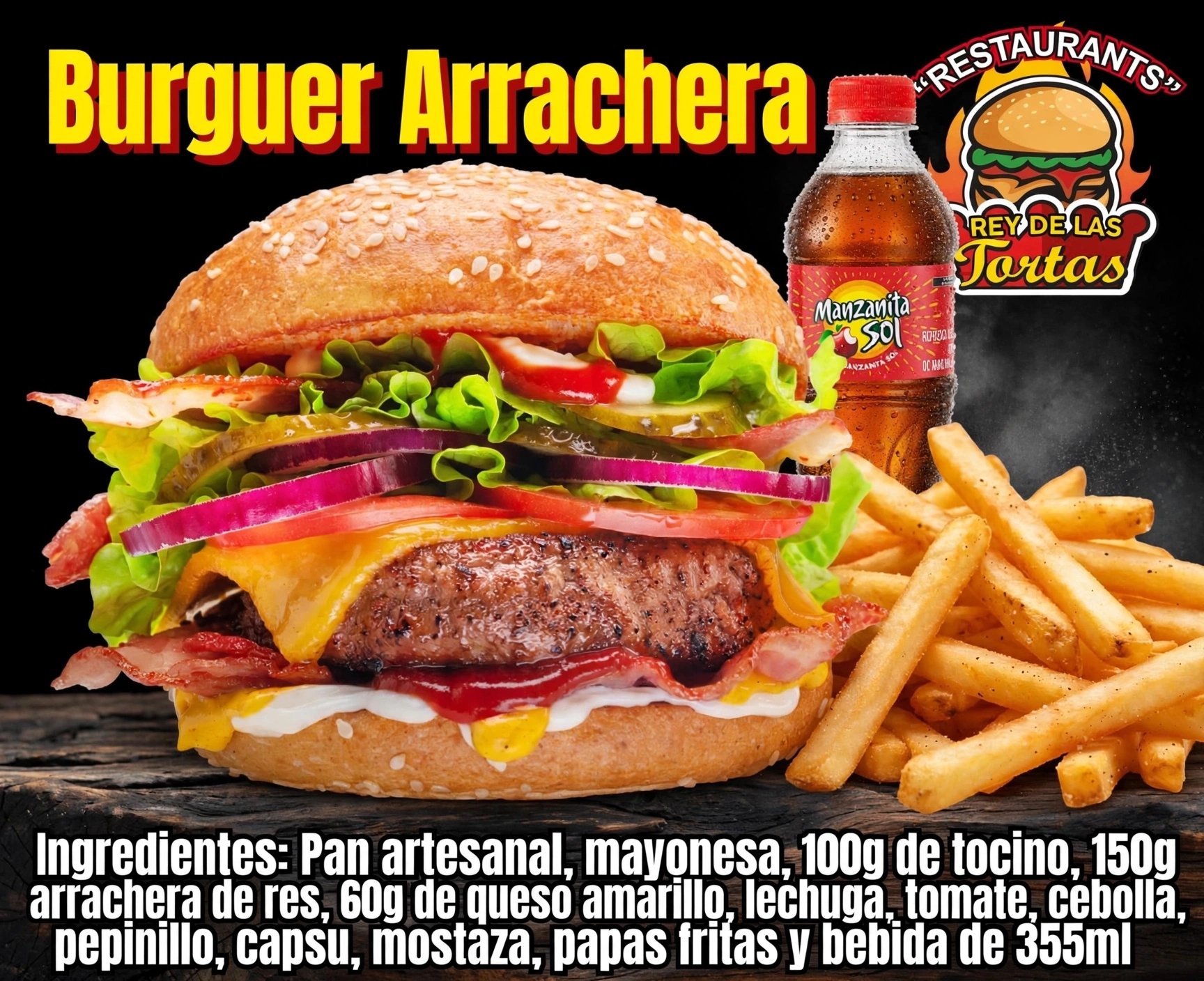 Burguer Arrachera Combo 