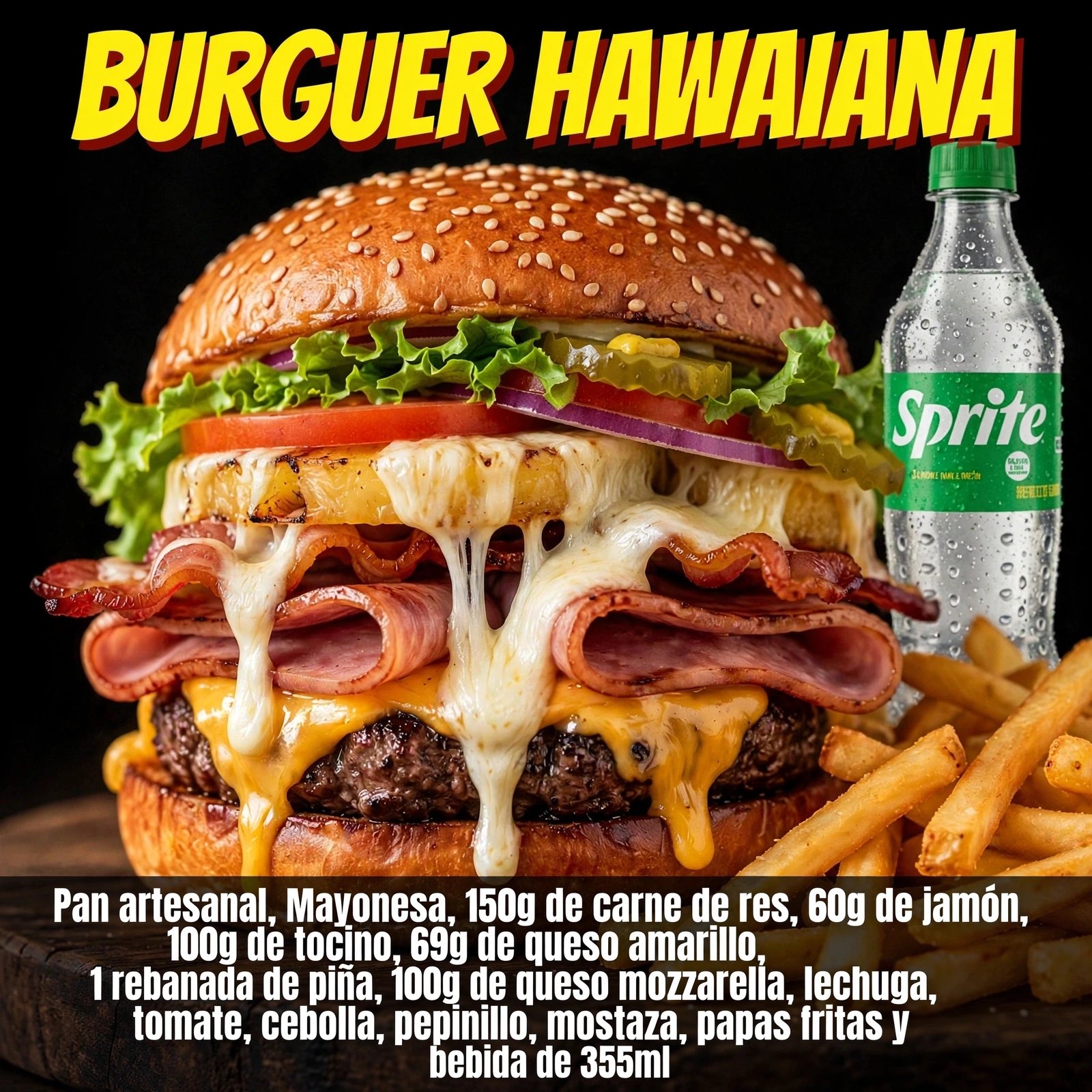 Burguer Hawaiana Combo 
