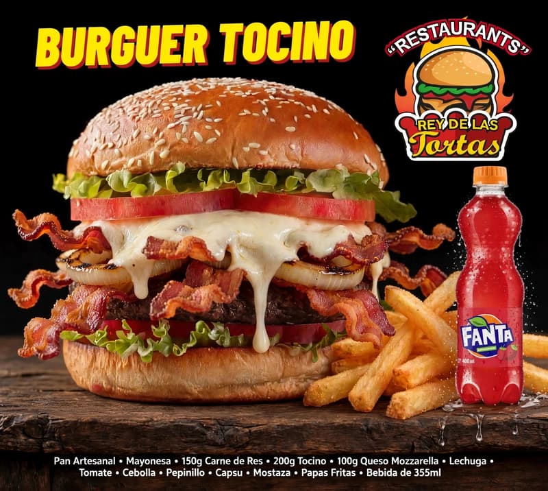 Burguer Tocino Combo 