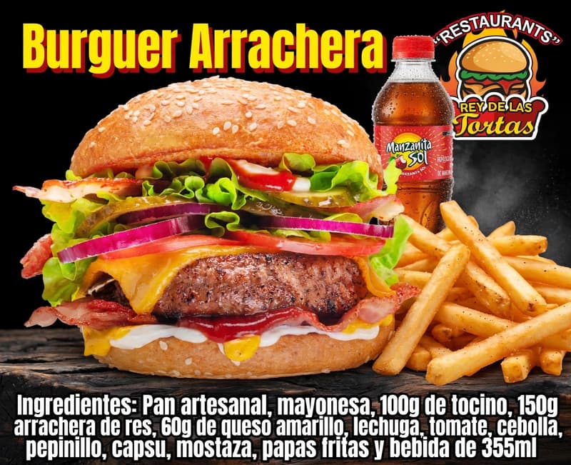 Burguer Arrachera Combo 