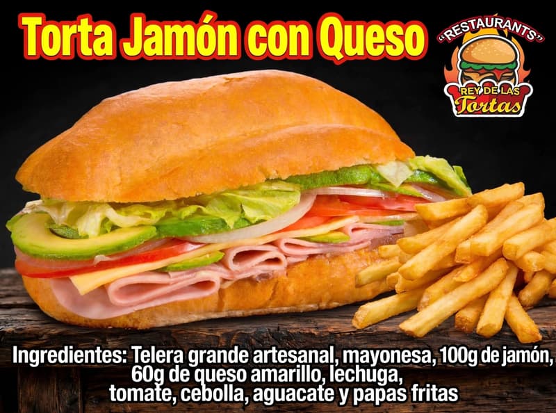 TORTA DE JAMÓN DE PAVO CON PAPAS FRITAS 