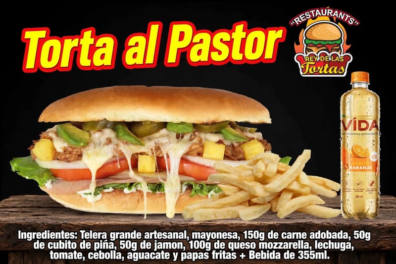 TORTA AL PASTOR COMBO 