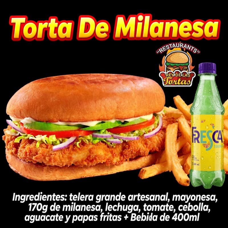 TORTA DE MILANESA DE RES COMBO 