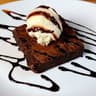 Brownie con helado
