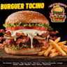 Burguer Tocino Con Papas Fritas