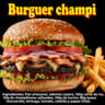 Burguer Champi Con Papas Fritas