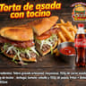 TORTA DE ASADA CON TOCINO COMBO
