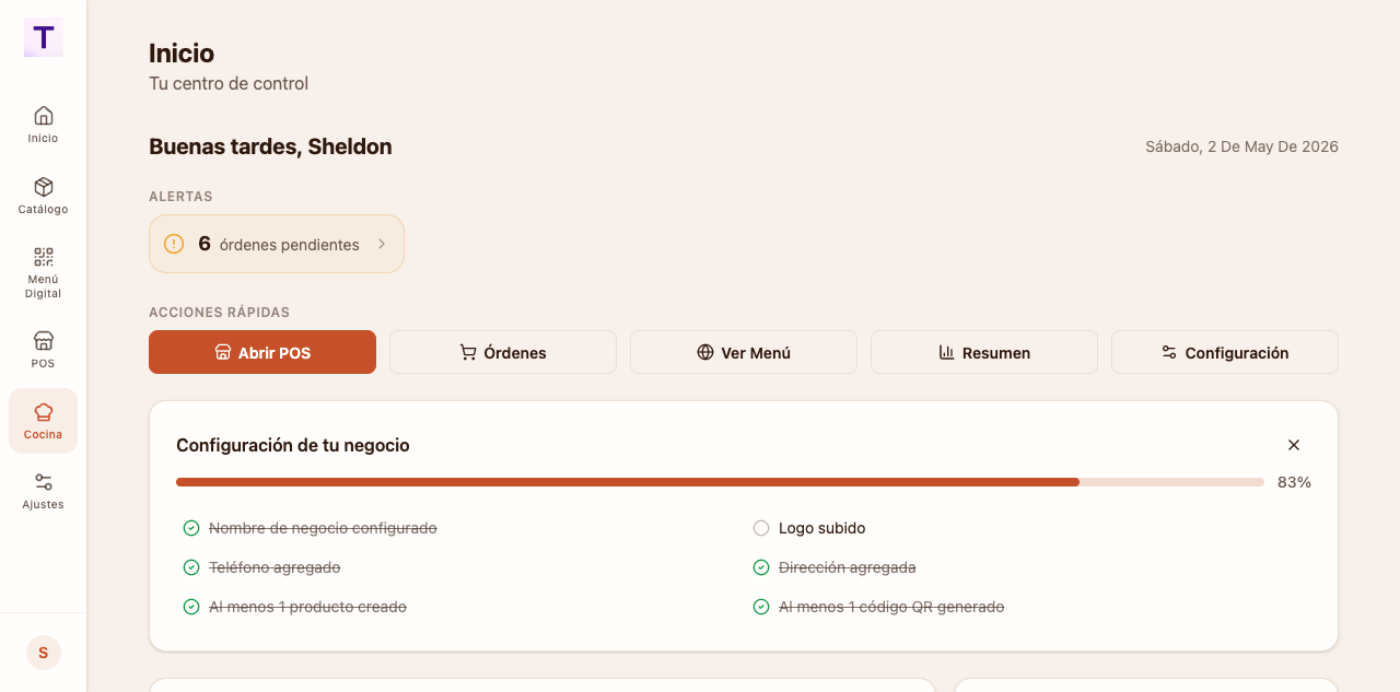El dashboard pone el contexto primero