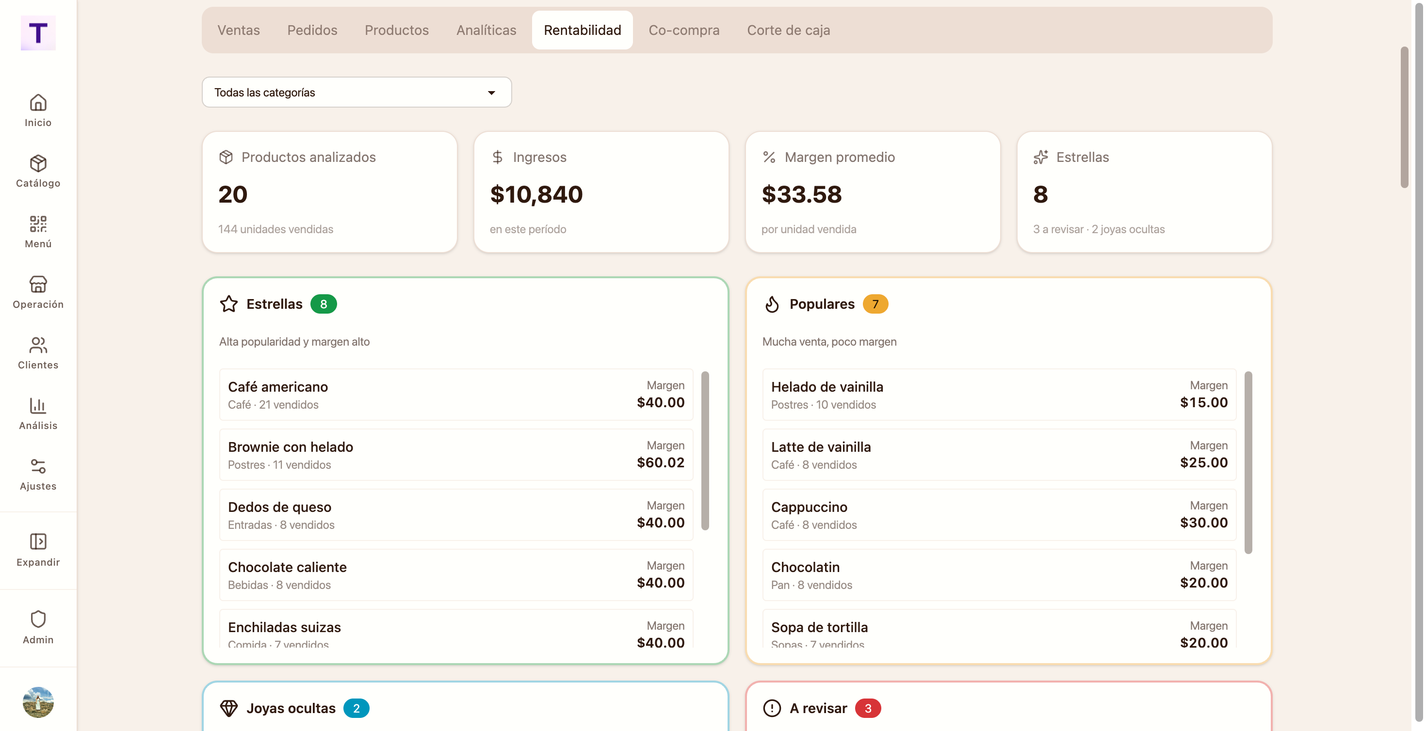 Compara tus locales para saber cual jala y cual se estanca